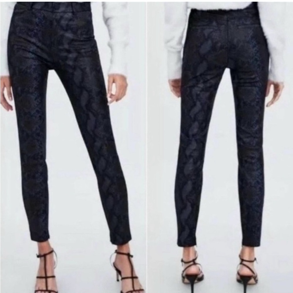 Zara’s Trafaluc Snakeskin Print Pants. Small